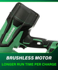 36V Cordless Metal Connector Nailer With MultiVolt 2.5Ah Battery zoom on brushless motor, NR3665DA