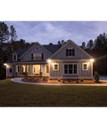 Home exterior lit by Bronze Smart Bluetooth Outdoor LED Flood Light With Tunable Color Temperature From 2700K To 5000K Dimmable Via App