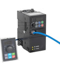 Budget Friendly 220V 380V VFD Variable Frequency Drive Inverter For Motors 1.5 2.2 3.7 4 5.5KW Speed Controller Easy Install Energy Saving Durable Silver Aluminum Case black VFD with keypad and remote panel