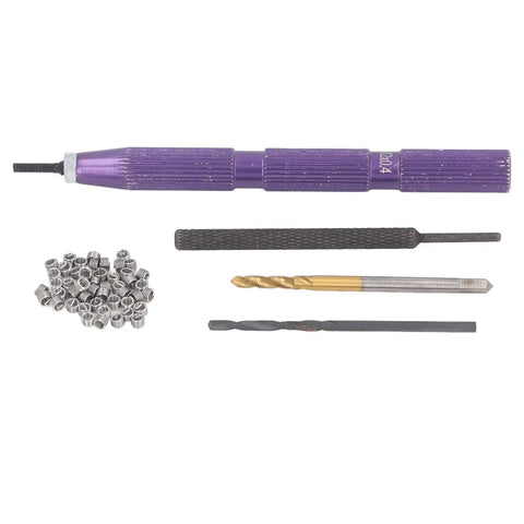 Top Notch 54 Piece Thread Repair Installation Kit Made From Tough 304 Stainless Steel For Fixing Stripped Internal Threads And Upgrading Soft Metal Parts Without Buying New Gear. thread insert tools and drill tap