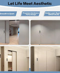 Image of Kickass Motorized Sliding Barn Door Hardware Kit showcasing smooth glide door mechanisms in modern setting.