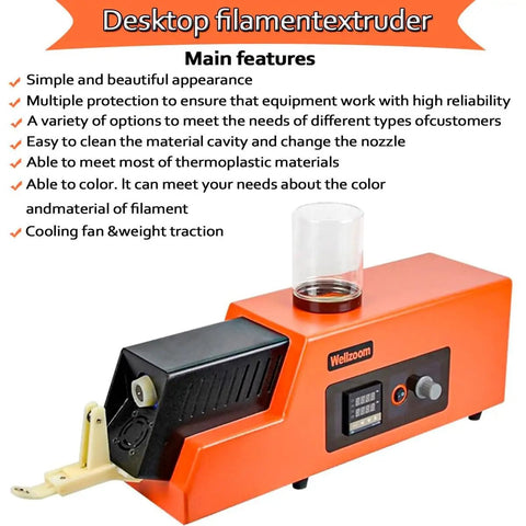 Beast Mode 3D Printer Filament Extruder And Auto Winder Machine 120W With Dual Die Sets for thermoplastics, garage shop use.