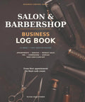 Salon And Barbershop Boss Level 12 Week Log Book Undated Planner To Track Appointments Services Product Sales Tips Commissions Supplies And Daily Cash Closeout book cover with clippers, comb, and scissors
