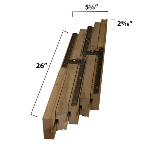 Heavy Duty Wooden Table Extension Slides Deliver Slick Glide For Pedestal Dining Tables No Sweat Setup 26 inch length with rack pinion.
