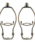 Top Shelf Seven Inch Antique Bronze Lamp Harp Set showing two detachable shade holders for fast table or floor lamp makeovers.