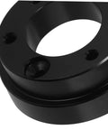 Close-up of black Racing Wheel Adapter Plate for Cars One Set Easy Install Boost Comfort And Control Fits Various Steering Wheels