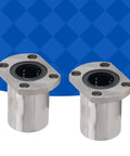 Upgrade Your Rig With Two Smooth Linear Motion Bearing Ball Slide Block Ellipse Flange Accessories For Machinery That Rock And Reduce Friction Like A Charm! stainless steel linear bearing blocks, side view