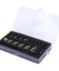 Upgrade Your Welding Game With This WP9 And WP20 Torch Consumables Kit including glass nozzles and clamps in a protective case.