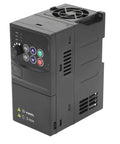 Flame Resistant ABS 3 Phase VFD Inverter 3.7KW Motor Speed Controller For Pumps And Fans 320 To 460V Input 0 To 380V Output Stable Frequency Drive For Industrial Motor Control black front view