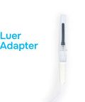 23G X 3/4 Inch Stainless Steel Dispensing Probes With 12 Inch Tube And Luer Adapter, close-up view of adapter connection