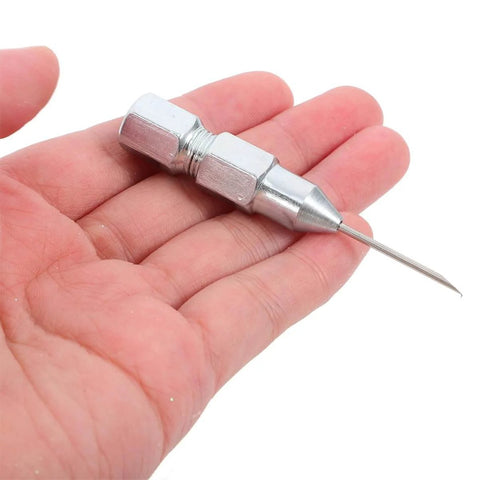 Close-up of Grease Needle Nozzle Kit Two Piece Leakproof Fittings For Precision Lubrication Sealed Bearings Easy Maintenance