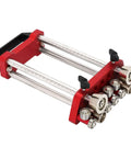 Pro Grade Sheet Metal Bender Tool With 2 Station Design For Roofing And Fabrication showing adjustable depth and roller system.