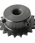 Heavy Duty Industrial Sprocket Wheel For 04C 25H Chain With 8mm Bore And 21 Teeth Made From Tough 45# Steel Motor Drive Gear Upgrade, close-up view.