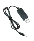 USB LiPo Battery Charger Cable For XT1 RC Drone Quadcopter FPV Parts with 2.0mm plug, black color, on white background