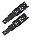 Built Tough Full Extension Drawer Slides With 3 Section Ball Bearing Telescopic Rails For Kitchen Cupboards And Office Organization, Cold Rolled Steel Construction, Smooth And Effortless Sliding black pair