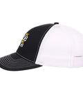 Side view of Casual Yet Bold Breathable Trucker Hat For Women And Boys Adjustable Buckle Fit Four Seasons Comfort Trendy Personalized Design
