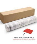 Custom 3D Wallpaper For Living Room And Bedroom Self Adhesive Non Woven Panels White Grey Wall Murals 100x144 in box and tool