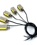 Set of five 12V DC Micro Push Pull Solenoid Actuator With 4mm Stroke For Precise Linear Motion And Open Frame Electromagnet Valve Applications.