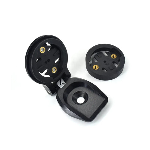 Bike Computer Stem Top Cap Mount Holder For Garmin Wahoo GPS And Bryton Edge Devices On Roadies with handlebar adapters.