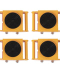 Heavy Duty Machinery Moving Kit With Two Handles 360 Degree Rotating Skates Four Rollers 6 Ton Capacity 13200 Lb Industrial