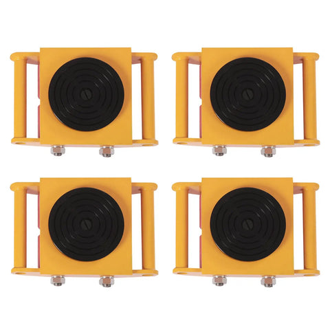 Heavy Duty Machinery Moving Kit With Two Handles 360 Degree Rotating Skates Four Rollers 6 Ton Capacity 13200 Lb Industrial