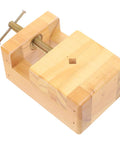 Mini Wood Carving Clamp Bench Vise for Engraving and Whittling, wooden tool showing compact size and sturdy grip mechanism