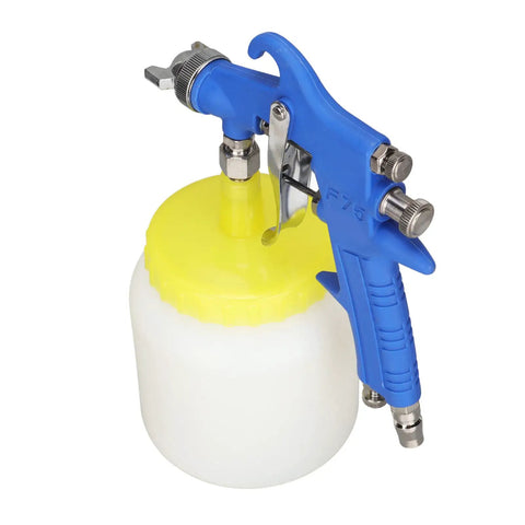 Top Rated 1.5mm Stainless Steel Air Paint Sprayer For Automotive And Industrial Varnish Coating Knockout Atomization, blue handle