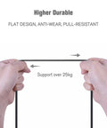 Flat Shielded Cat7 Ethernet Patch Cables 10Ft 6 Pack Dope Speeds For Ultra Fast Internet Modem Router LAN Computer black cable held.