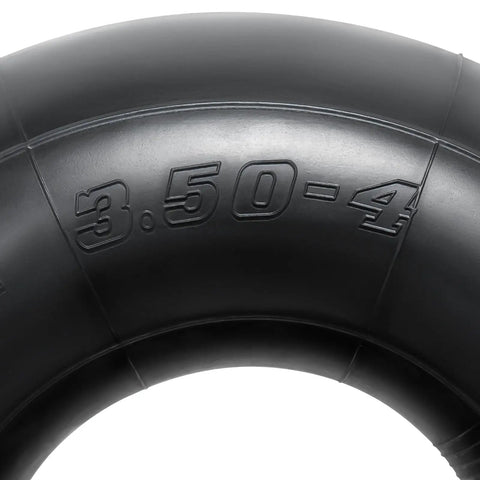 Heavy Duty 4.10/3.50-4 Inner Tube Set With TR-13 Straight Valve showing 3.50-4 on sidewall