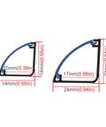 Dimensions of Sturdy Pvc Cord Raceway Floor Wall Wire Management Channel in 10mm and 17mm sizes, showing PVC material for setup.