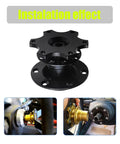 Zero Fuss Drop In Quick Swap Steering Wheel Adapter Hub Featuring Solid Machined Alloy Body, installation view showing adapter's design and fit.