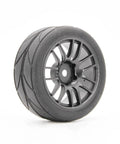 65mm Rubber On Road RC Car Tires Set For One Tenth Scale Racing Four Piece Wheel Rim Upgrade For HSP HPI Models Grippy On Road Tires