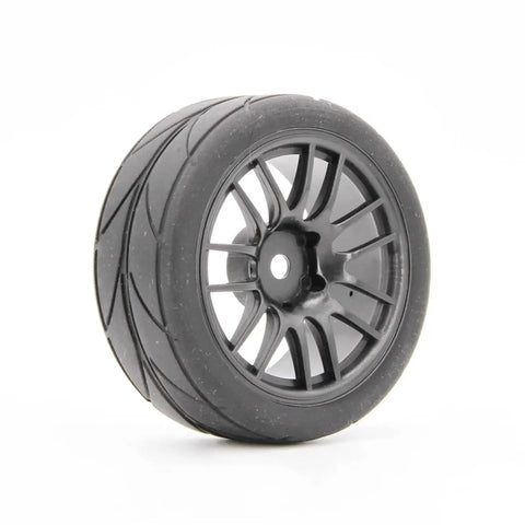 65mm Rubber On Road RC Car Tires Set For One Tenth Scale Racing Four Piece Wheel Rim Upgrade For HSP HPI Models Grippy On Road Tires