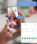 Smartphone showing image and schedule settings for Bluetooth Fingerprint Padlock With App Control Remote Unlock And Unlock History.