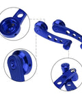 Upgrade Your Ride With These Heavy Duty Billet Aluminum Window Handle Cranks Silvery Fit For Most Cars Replaces Old Winder Kits Durable Anodized Finish Auto Interior Parts blue pair