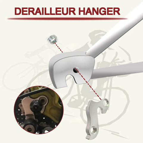 2 Pack Universal Bicycle Derailleur Hanger Replacement Tail Hook Silver Tone for Most Bikes Durable Gear Protection