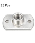 M6 Threaded Projection Weld Nuts Heavy Duty Carbon Steel Slab Base Fasteners Rock Solid Industrial Hardware Built Tough For Automotive And Manufacturing Jobs Pack Of Twenty Five Pieces, showing one nut detail.