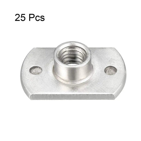 M6 Threaded Projection Weld Nuts Heavy Duty Carbon Steel Slab Base Fasteners Rock Solid Industrial Hardware Built Tough For Automotive And Manufacturing Jobs Pack Of Twenty Five Pieces, showing one nut detail.