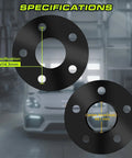 Built Tough 5MM Wheel Spacers For Nissan 350Z And Infiniti G37 Set Of Two with 5X114.3 Bolt Pattern specifications image.