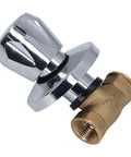 Heavy Duty Brass Water Valve 1/2 Inch Female Npt Thread Fitting with chrome handle for easy flow control in plumbing.