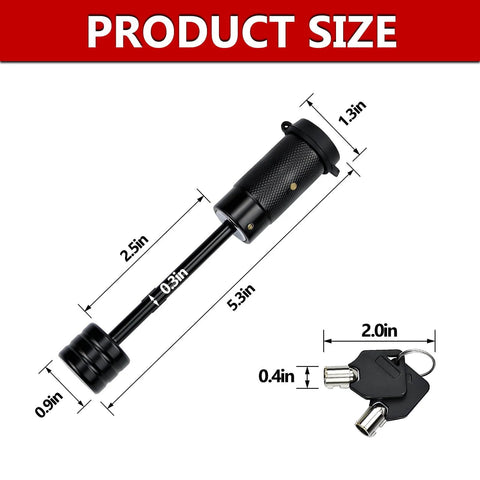 Heavy Duty Trailer Hitch Lock Pin One Quarter Inch Diameter Two And One Half Inch Long For Truck Car Boat RV Fits Class III And IV Hitches