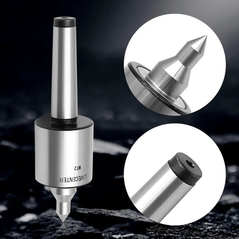 Live Center For Lathe CNC 2MT 60 Degree Morse Taper Long Spindle Tool Built Tough With 220 Lb Load Capacity Ultra Precise 0.000197 Inch Accuracy Heavy Duty MT2 Lathe Center For CNC Machining