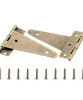 4 Pcs Flat T Hinges With Screws For Barn Gates, Wooden Boxes, Cabinet Doors And Windows, Vintage Decoration Hinge Hardware
