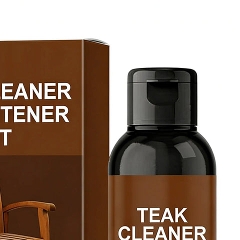 All In One Teak Wood Cleaner And Restoration Kit With Brightener bottle and packaging