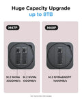 Straight Up Slick Type C Hard Drive Enclosure Dock And Multi Interface Converter With Sd Tf Card Reader Usb4 Transfer Hub featuring M47P and M49P models for 8TB upgrade.