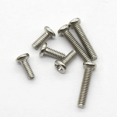 Small silver screws from Miniature Screw Kit Set With Silver Tiny Screws For Eyeglasses, Sunglasses And Watches, Glasses Repair Tools