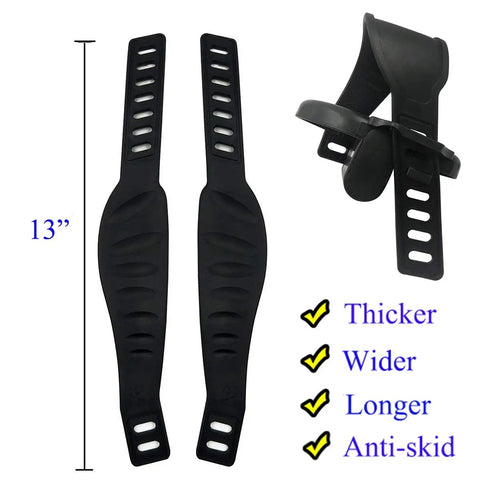 Replacement Bike Pedals For Recumbent And Spinning Bikes 9 16 Inch Spindle Easy Install anti-skid straps 13 inches long