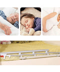Foldable Bed Rail Side Guard For Elderly And Adults Safe Easy Install with hospital grade metal grip bumper bar on a bed