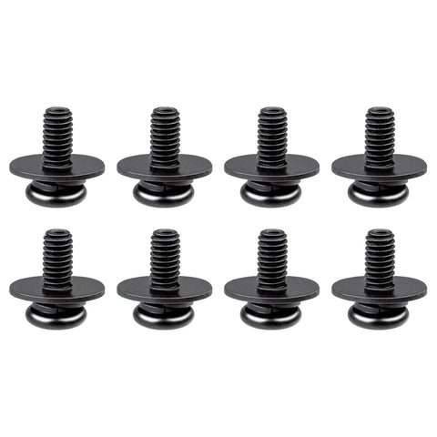 Top Shelf Universal Vesa Mount Screw Kit Zero Drama With Heavy Duty M4 X 10mm Bolts Split Lock and Oversized Flat Washers for Tv Monitor Wall Brackets Straight Install - black M4 bolts with washers.