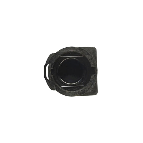Slick Badass NW12 Coolant Hose Connector For BMW VW Audi, top view of barbed adapter, 16mm ID to 10mm ID fitting